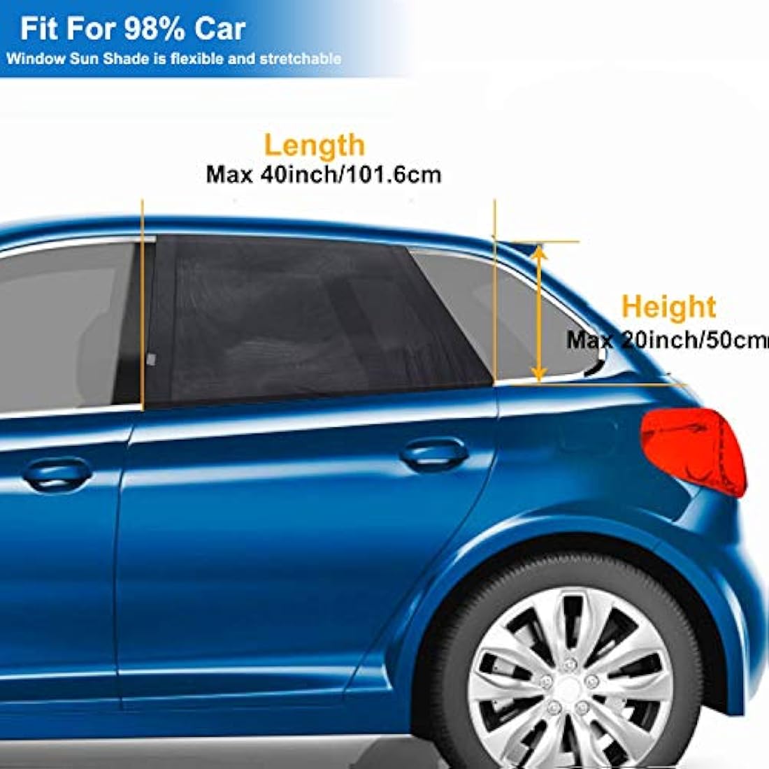 Goosky Car Window Sun Shades for Baby – UV Protection Mesh Blinds (2 Pack)