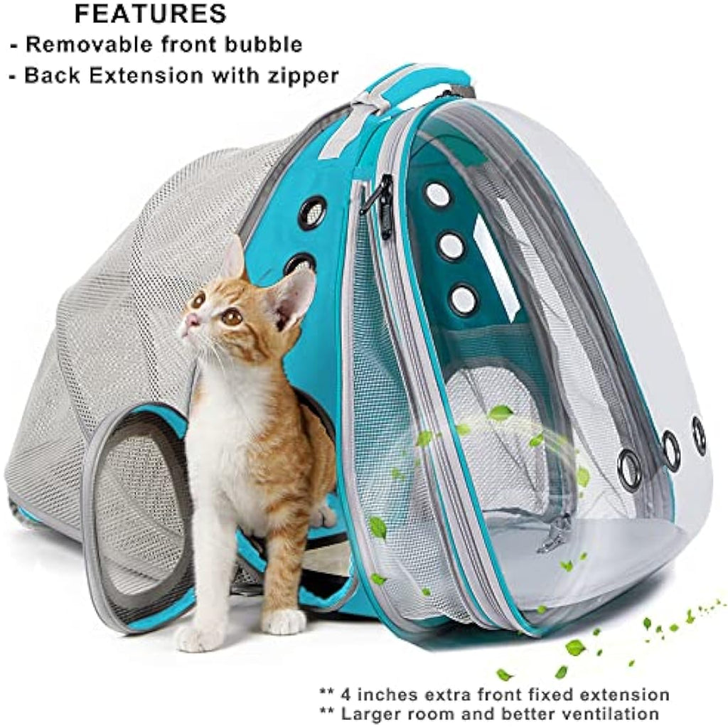 Interfashioner Large Cat Backpack Carrier | Expandable Bubble Pet Bag