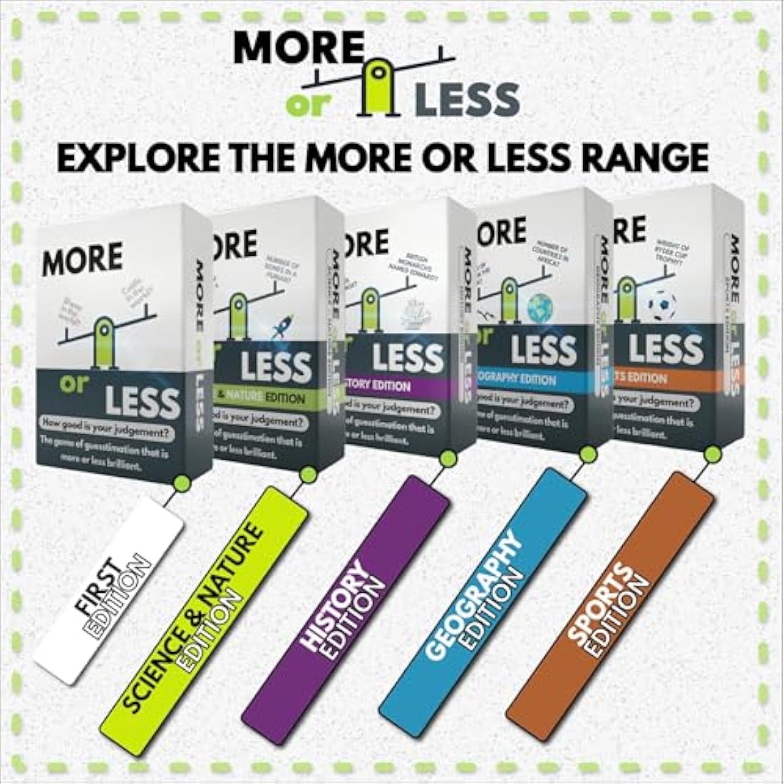 More or Less Science & Nature Trivia Card Game – Educational Travel Game