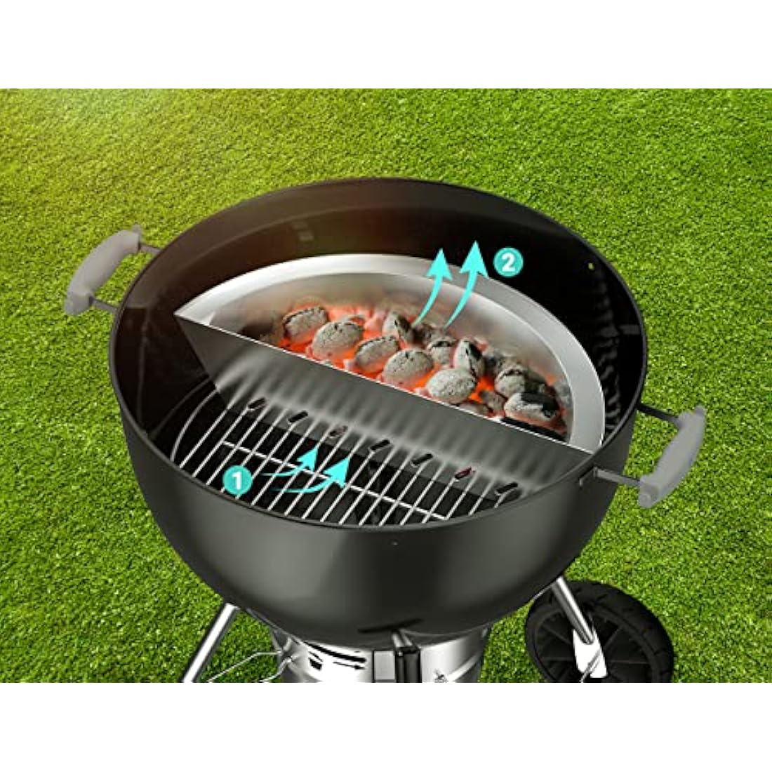Stainless Steel Charcoal Basket for 22-26" Kettle Grills