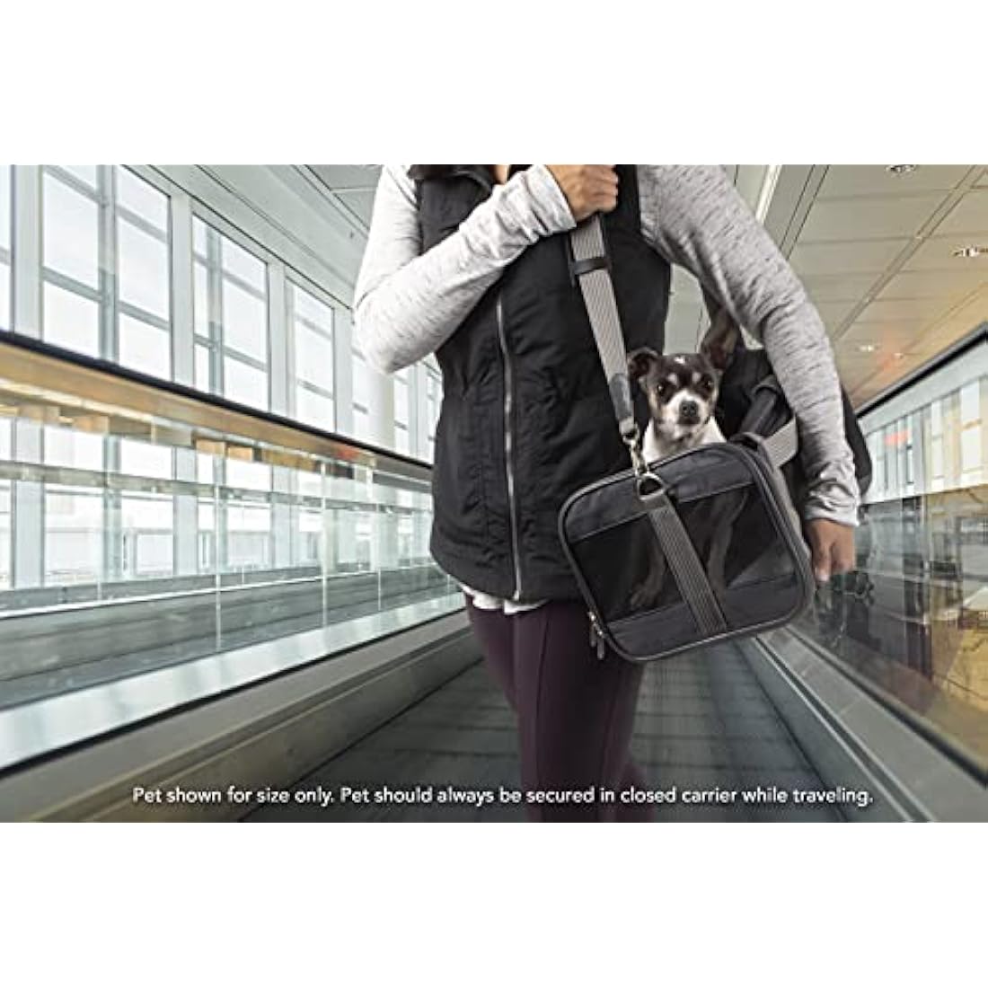Sherpa Deluxe Pet Carrier | Airline Approved Travel Bag, Charcoal, Small