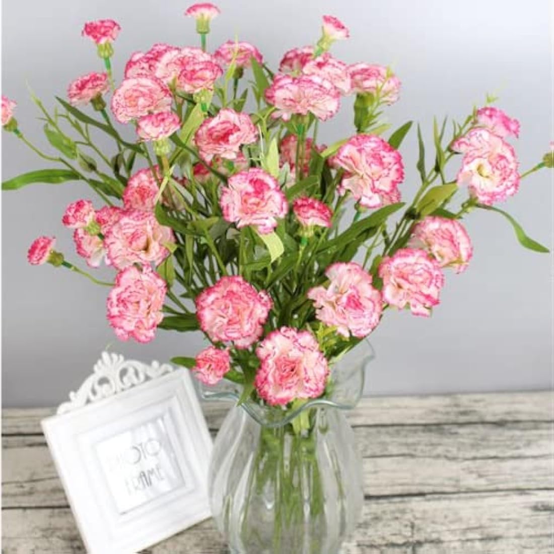 Jolof Store 40 Heads Artificial Carnations – UV Resistant Silk Bouquet