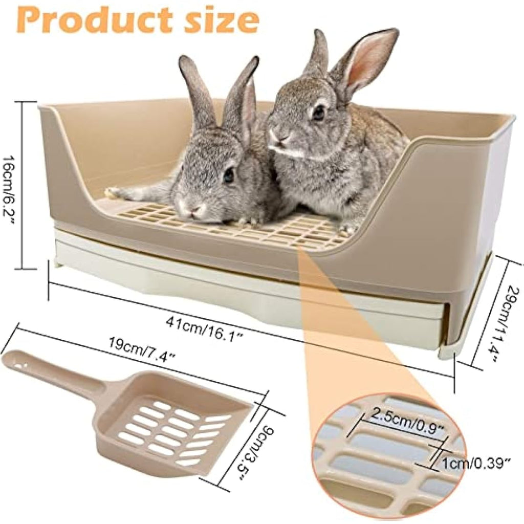 HYLYUN Large Rabbit Litter Tray with Drawer | Plastic Potty Trainer Box