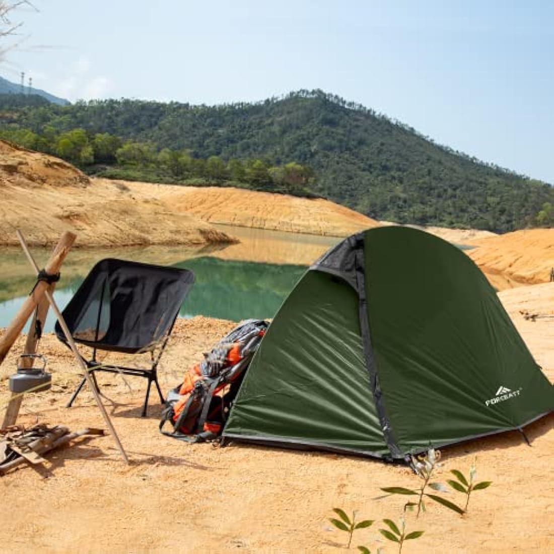 Forceatt 1-2 Person Waterproof Camping Tent | Ultralight 4-Season Dome Tent