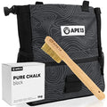 APE13 Boulder Chalk Bag Set – Includes Climbing Brush and Chalk Block