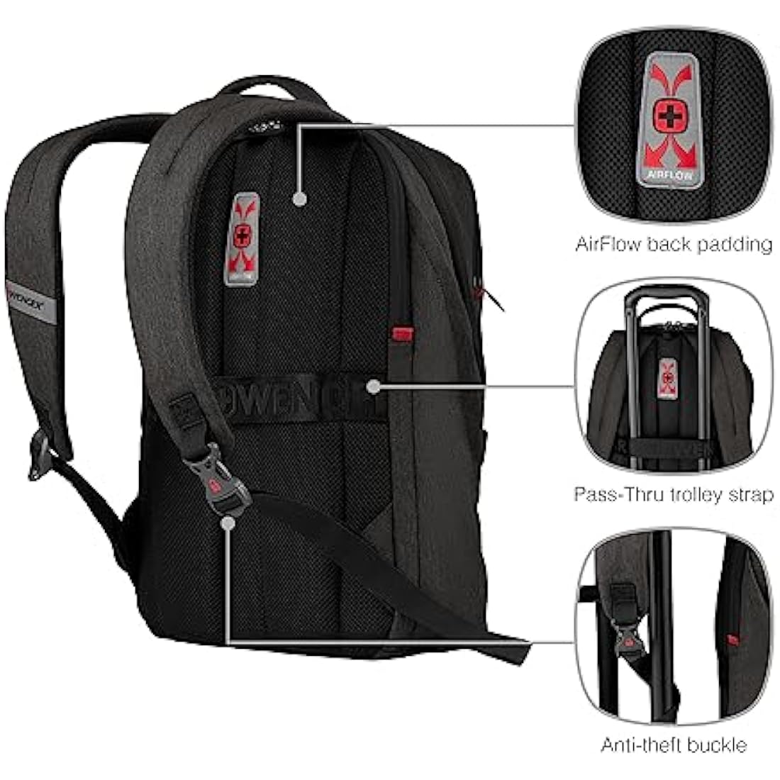 Wenger MX Light 16-Inch Laptop Backpack with Tablet Pocket – Grey