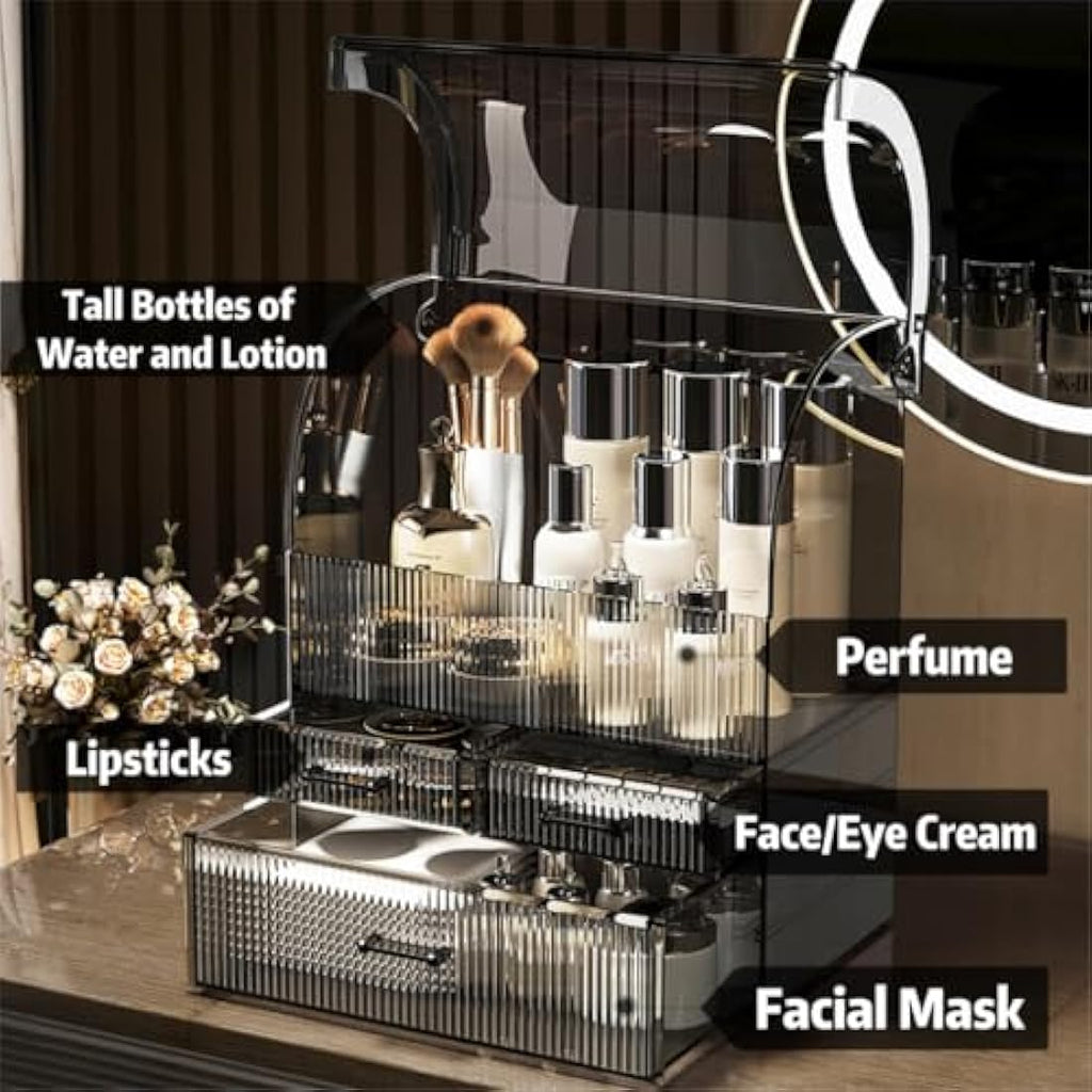 Makeup Organiser – XL Acrylic Cosmetic Storage Case