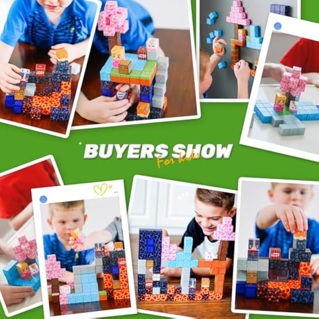 Coodoo Magnetic Blocks – 84 Piece Magic Portal STEM Building Toy Set