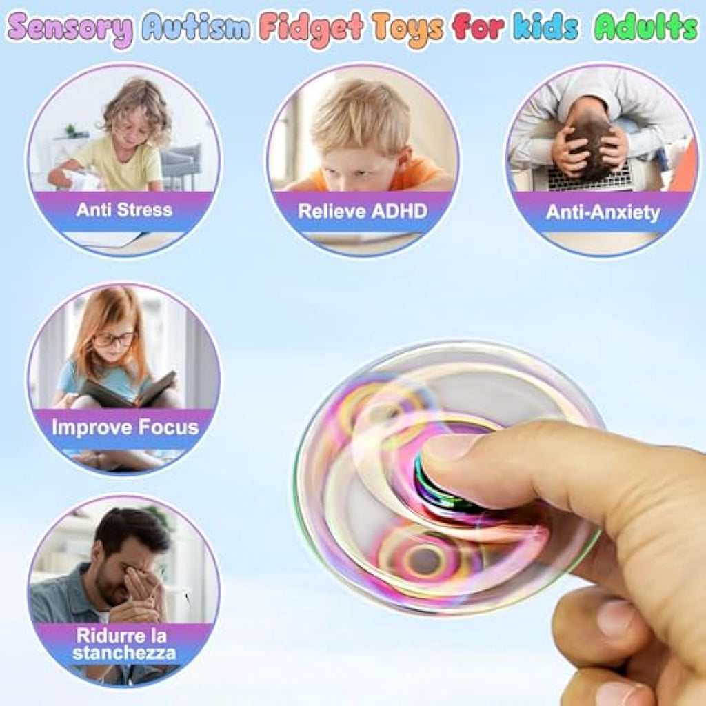 Vunake Metal Fidget Spinner – Brass Tri-Finger Toy for ADHD & Stress