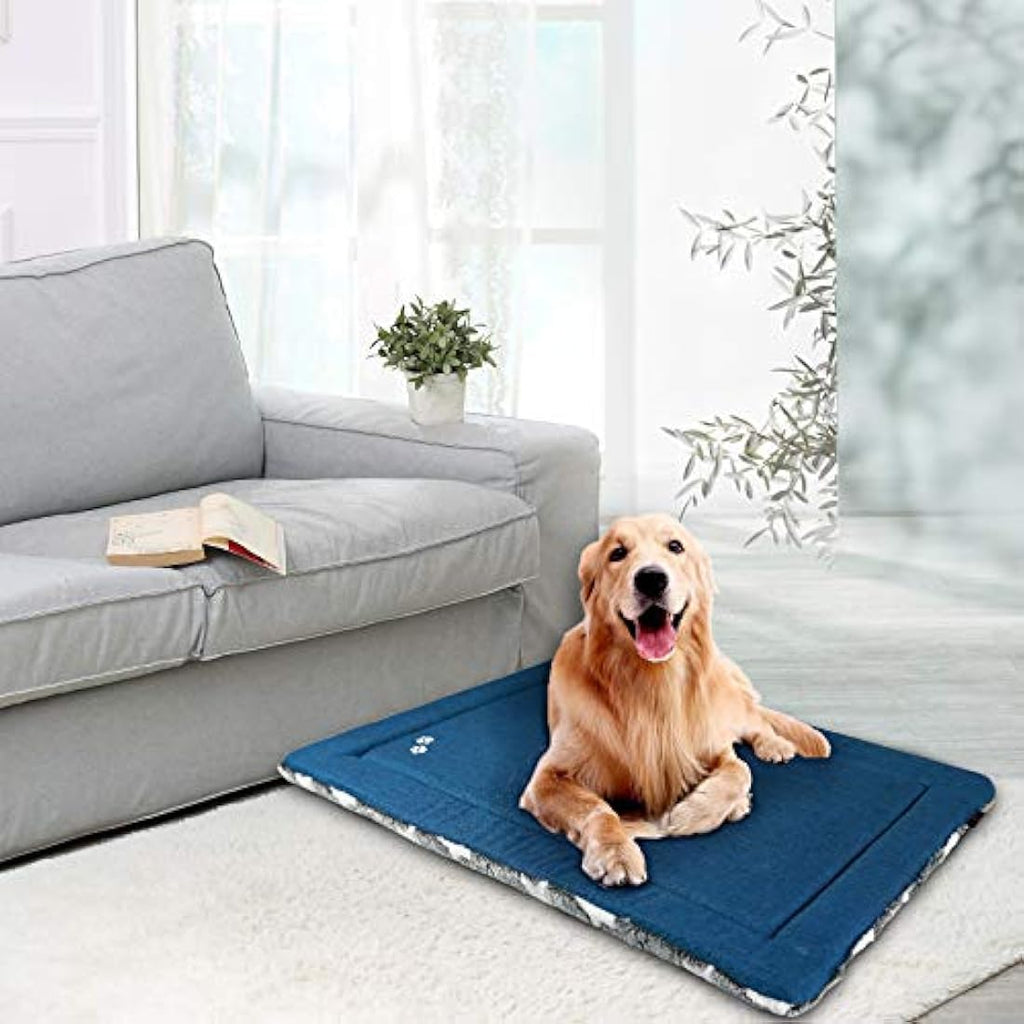 KROSER Reversible Dog Bed Mat | Extra Large Washable Foam Mattress