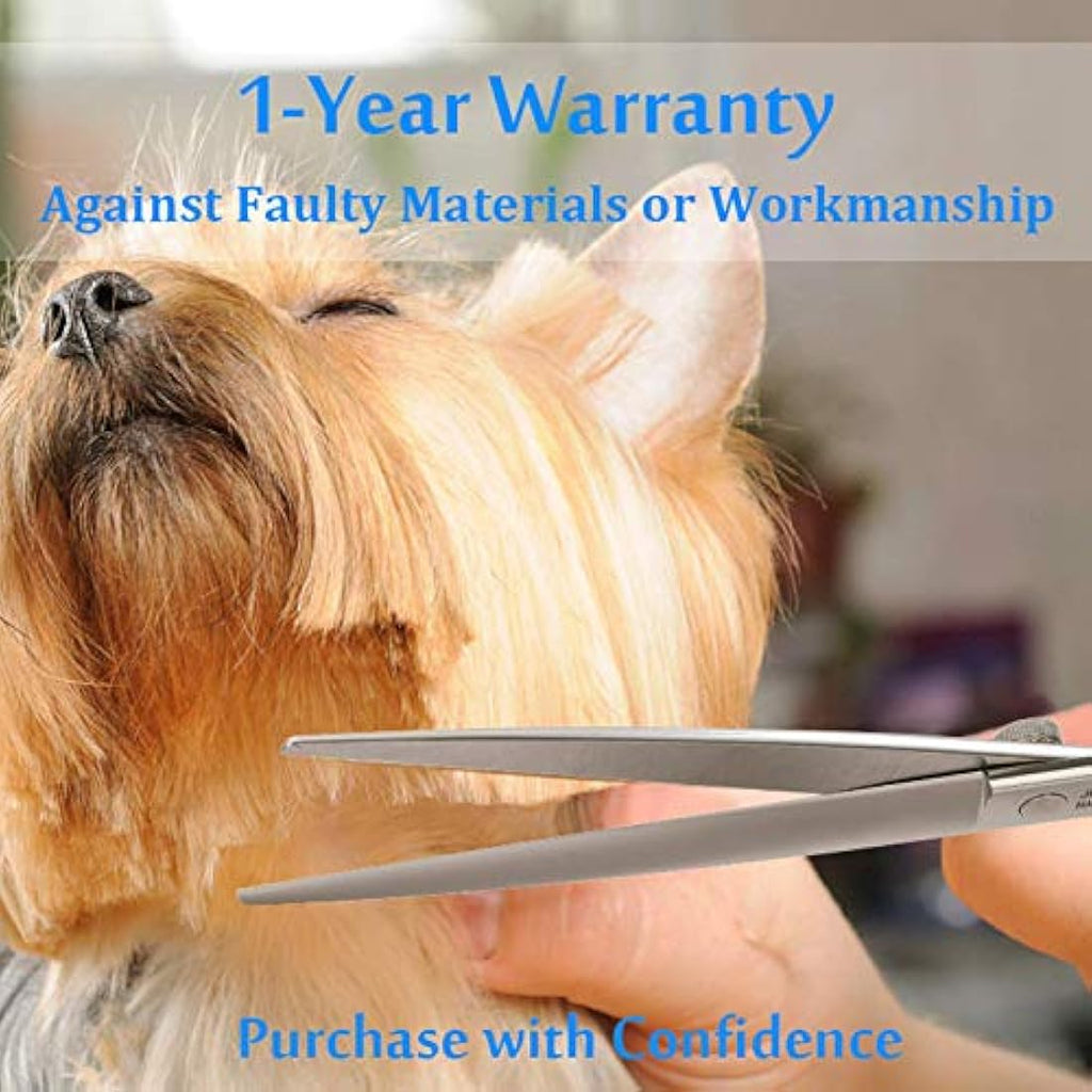 JASON 8" Straight Dog Grooming Scissors | Japanese Stainless Steel