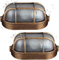 Jolof Store Oval Bulkhead Light – Nautical Aluminum Outdoor Wall Sconce
