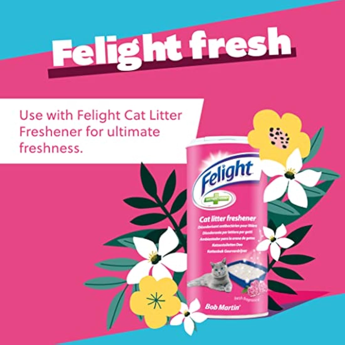 Felight Cat Litter Tray | Non-Slip Base for Kittens & Cats - 42cm