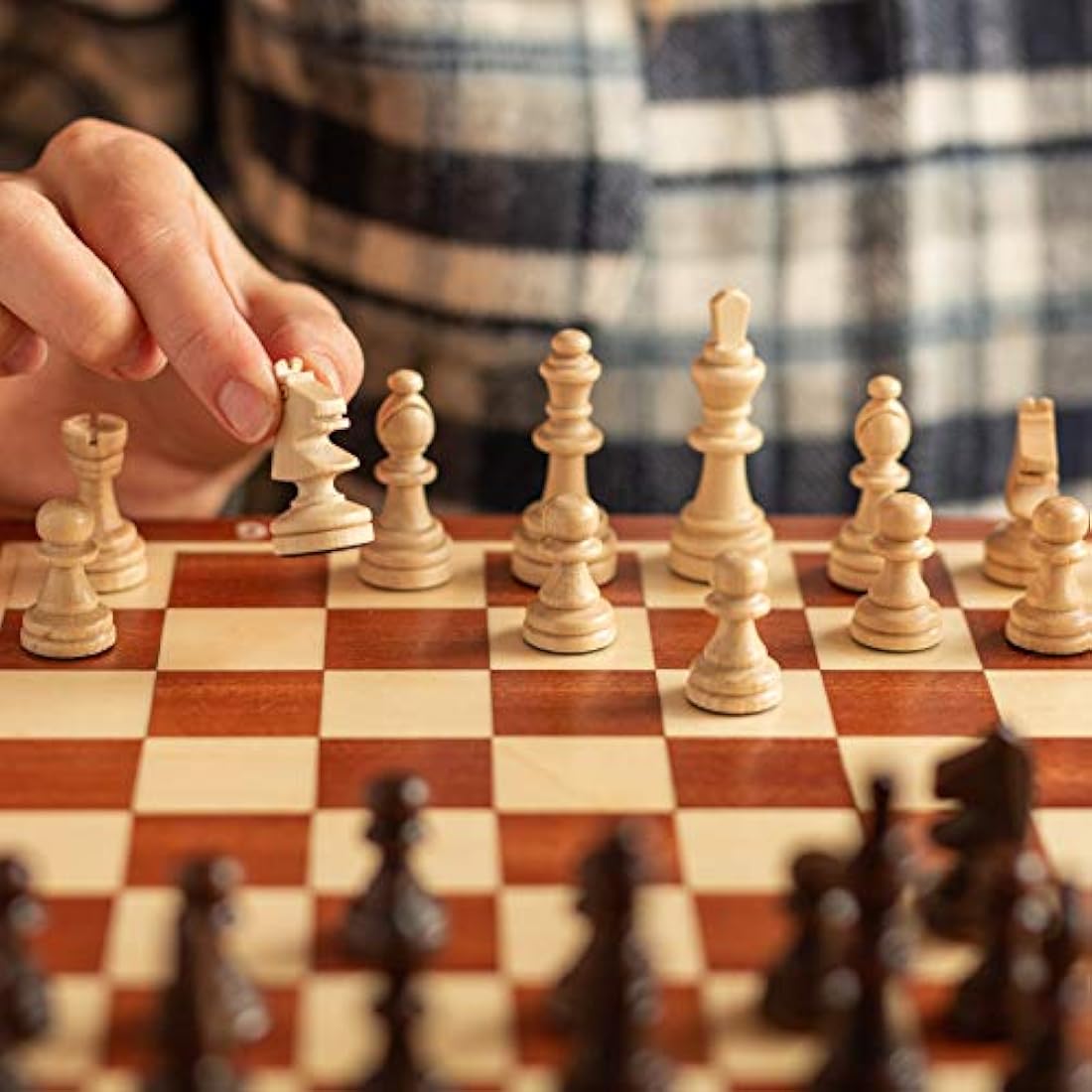 Magnetic Wooden Chess Set – 11 Inch Handcrafted Travel Board