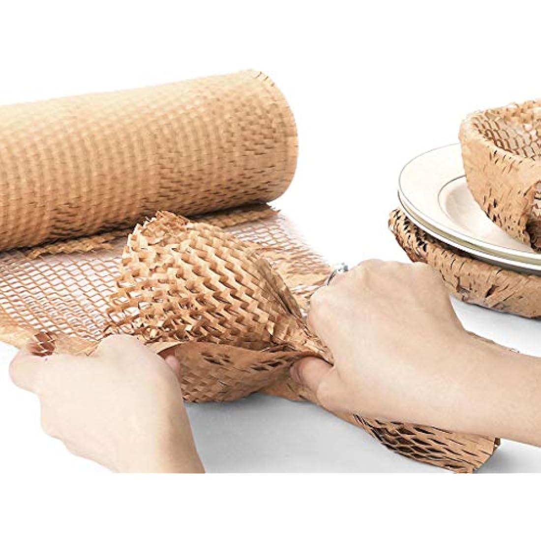 SZSYumUnion Honeycomb Packing Paper Roll | 12" x 100' Eco-Friendly Wrap
