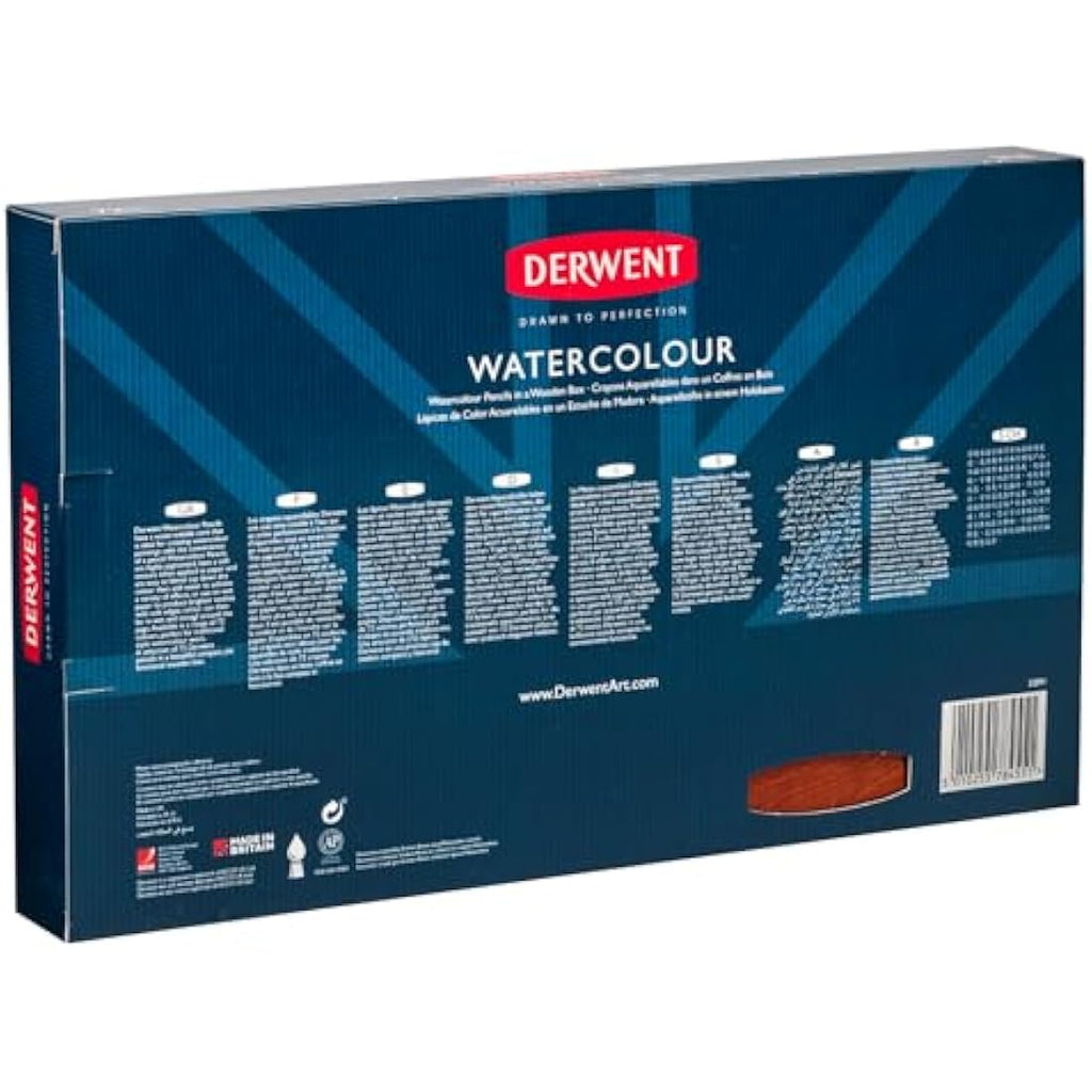 Derwent Watercolour Pencils – Professional Set of 72 in Wooden Gift Box