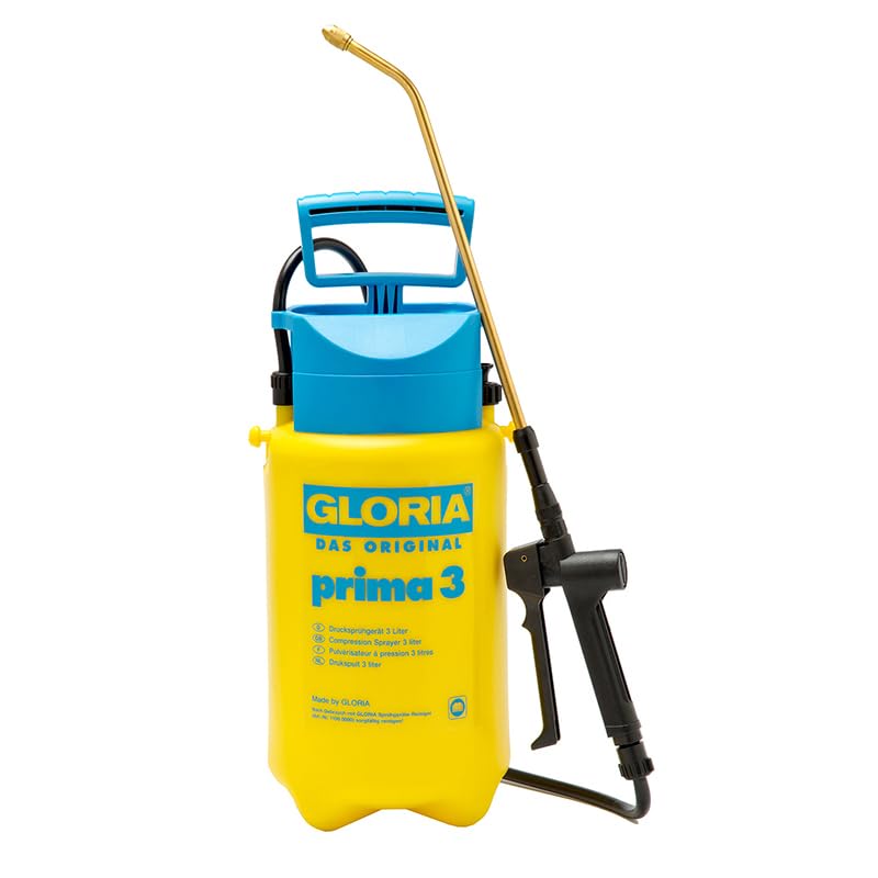 GLORIA Prima 3 Pressure Garden Sprayer | 3L Capacity | Brass Nozzle