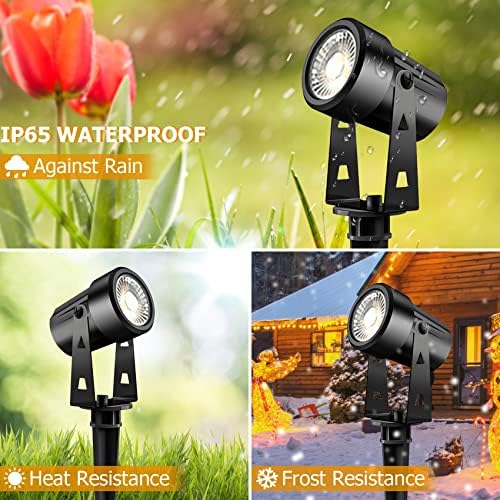 Totofac 12V LED Garden Spike Lights - 6-Pack IP65 Waterproof Pathway Lights