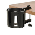 Evthund Anti-Spill Desk Cup Holder – Clamp-On Table Mount Organizer