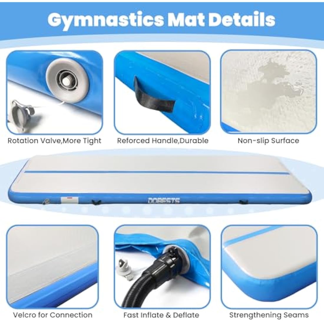 Inflatable Gymnastics Air Mat – Waterproof Tumble Track