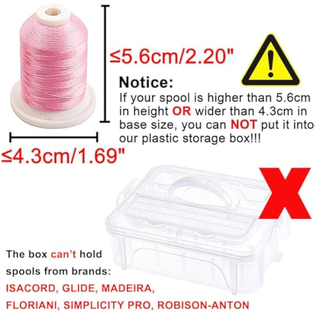 New brothread 4-Layer Stackable Thread Organizer Box - Holds 80 Spools