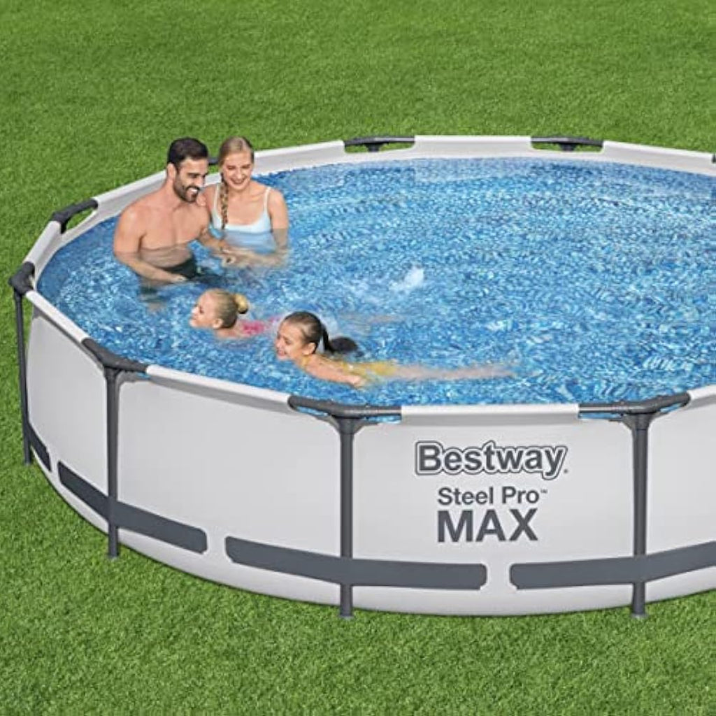 Bestway Steel Pro Round Above Ground Pool | 12ft x 30" Steel Frame