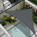 Cool Area Sun Shade Sail - 5x5x7m Waterproof Triangle Canopy, Charcoal