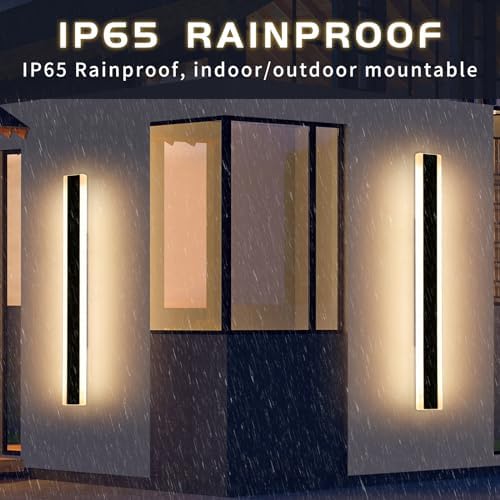 Mikeru LED Outdoor Wall Lights | 120cm IP65 Waterproof 3000K Sconce 2-Pack