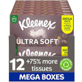 Kleenex Ultra Soft Facial Tissues – 3-Ply Bulk Mega Pack (12 Boxes)