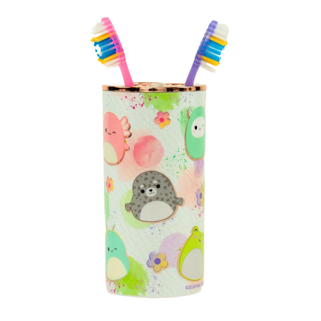 Squishmallows Kids Toothbrush Holder – Durable Polypropylene Bathroom Decor