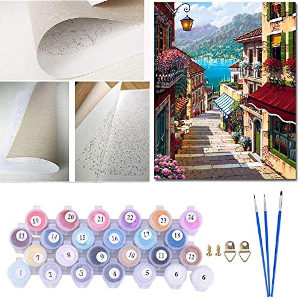 Jolof Store Paint by Number Kit for Adults & Kids - DIY Canvas 16x20in