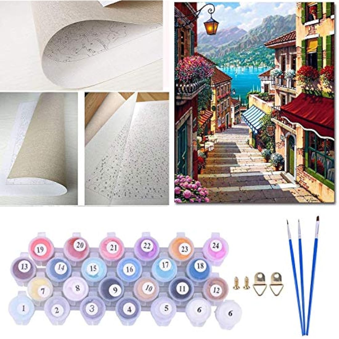 Jolof Store Paint by Number Kit for Adults & Kids - DIY Canvas 16x20in