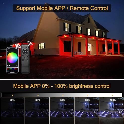 INDARUN RGB LED Deck Lights - WiFi Alexa Compatible IP67 Waterproof, 30 Pack