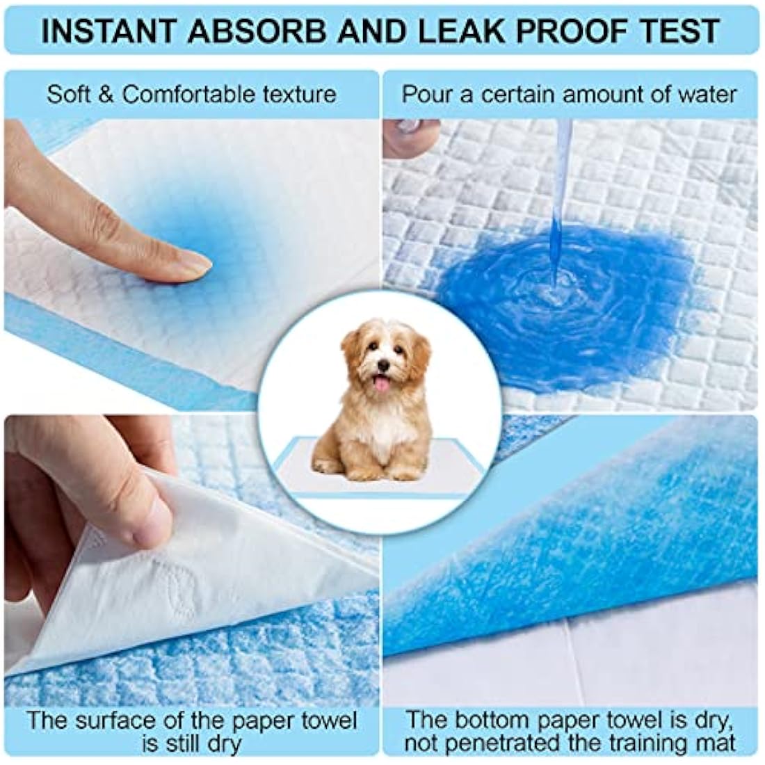 RCruning-EU Puppy Training Pads | 50 Pack Leakproof Dog Pee Mats (60x45cm)