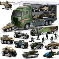 Military Carrier Truck – 26-in-1 Die-Cast Army Toy Playset