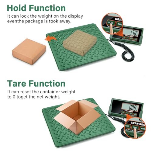 GRAM PRES Shipping Scale | 440lbs Heavy Duty Alloy Steel Postal Scale