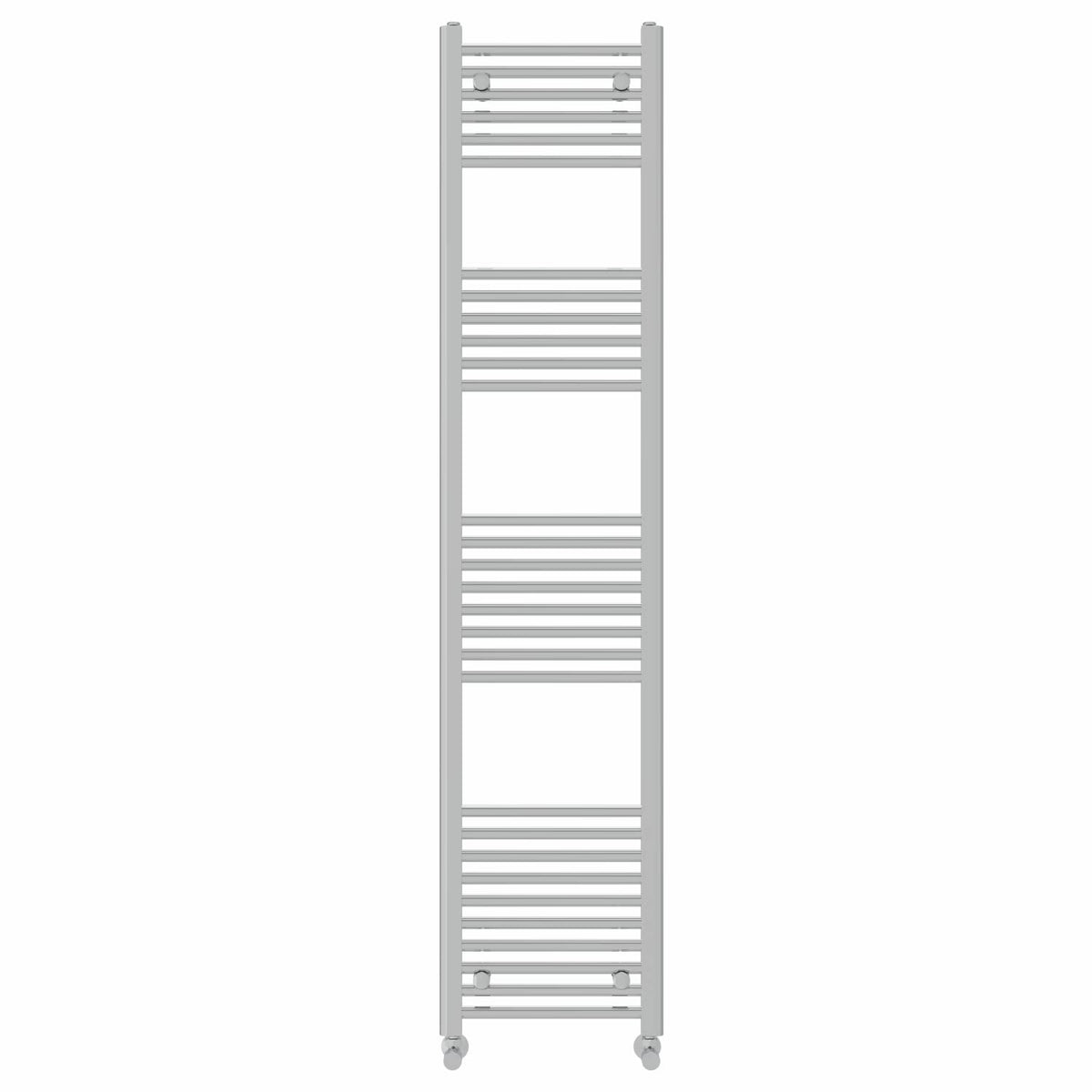 NRG Straight Chrome Bathroom Heated Towel Rail Radiator 1800x400mm - image 2