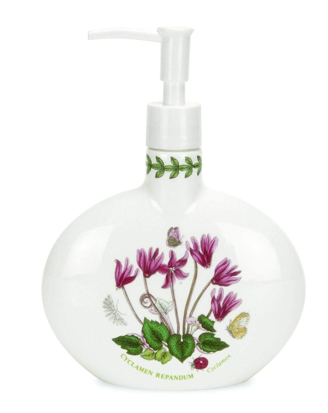 Portmeirion Botanic Garden Lotion Dispenser | Ceramic Cyclamen - 7.5"