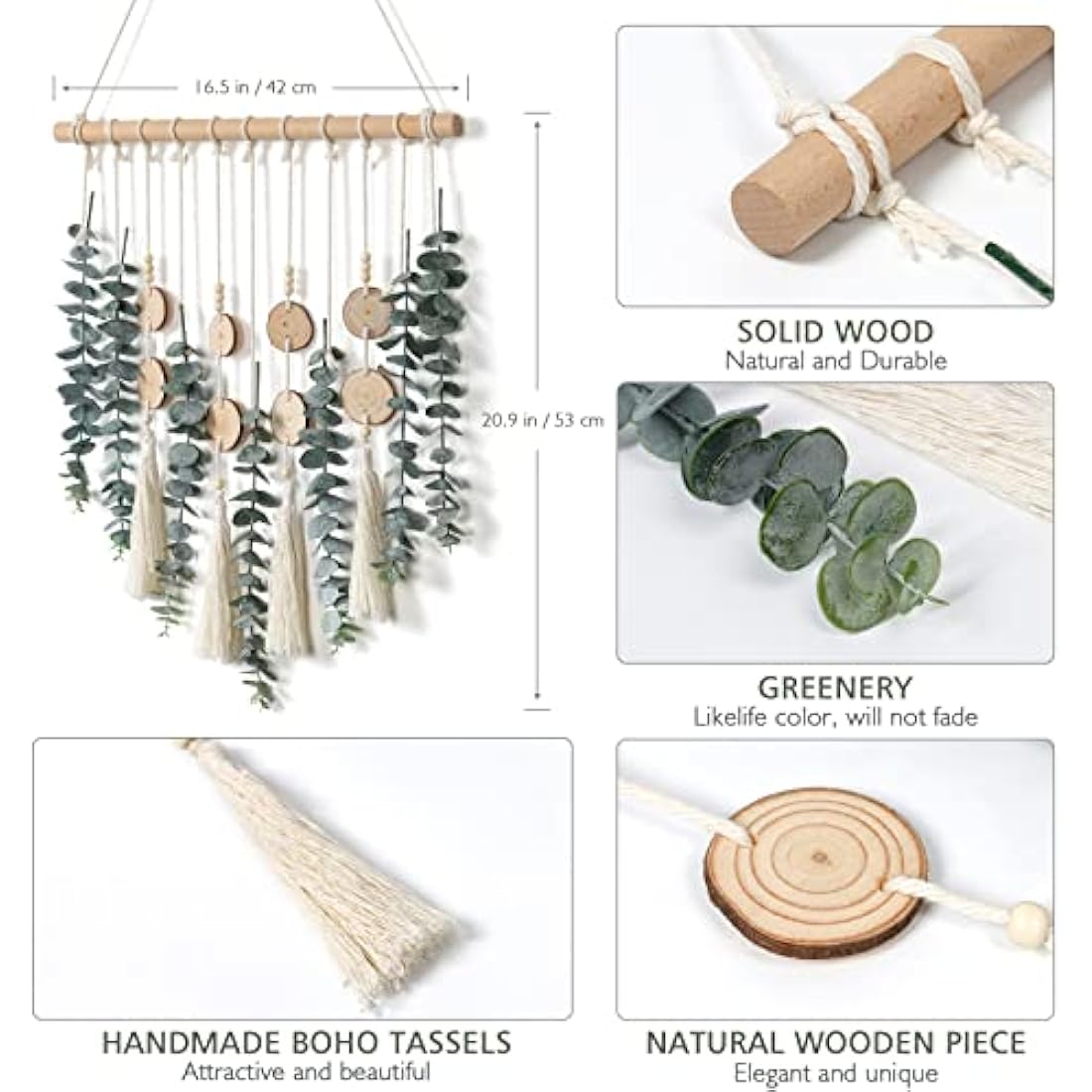 Artificial Eucalyptus Wall Hanging – Boho Farmhouse Greenery