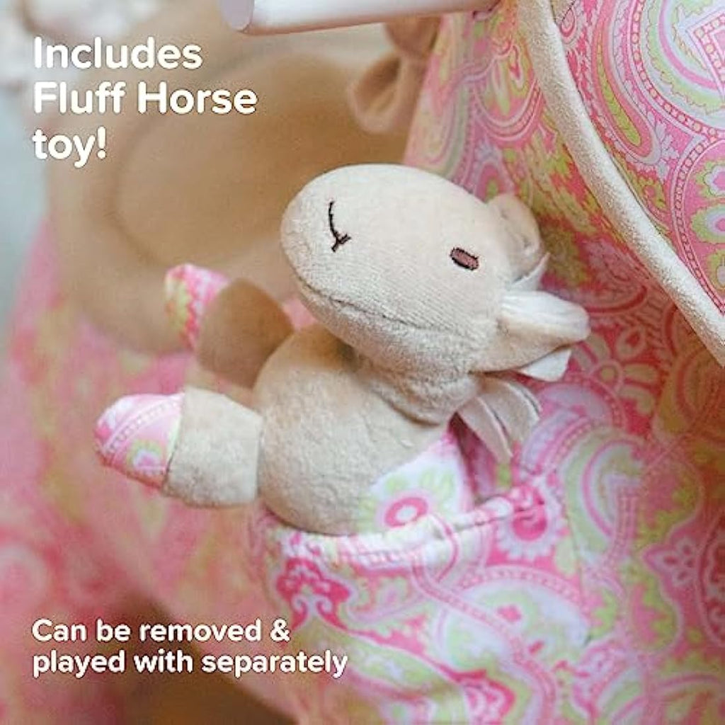 Little Bird Told Me Pixie & Fluff Rocking Horse – Pink Paisley Wooden Toy