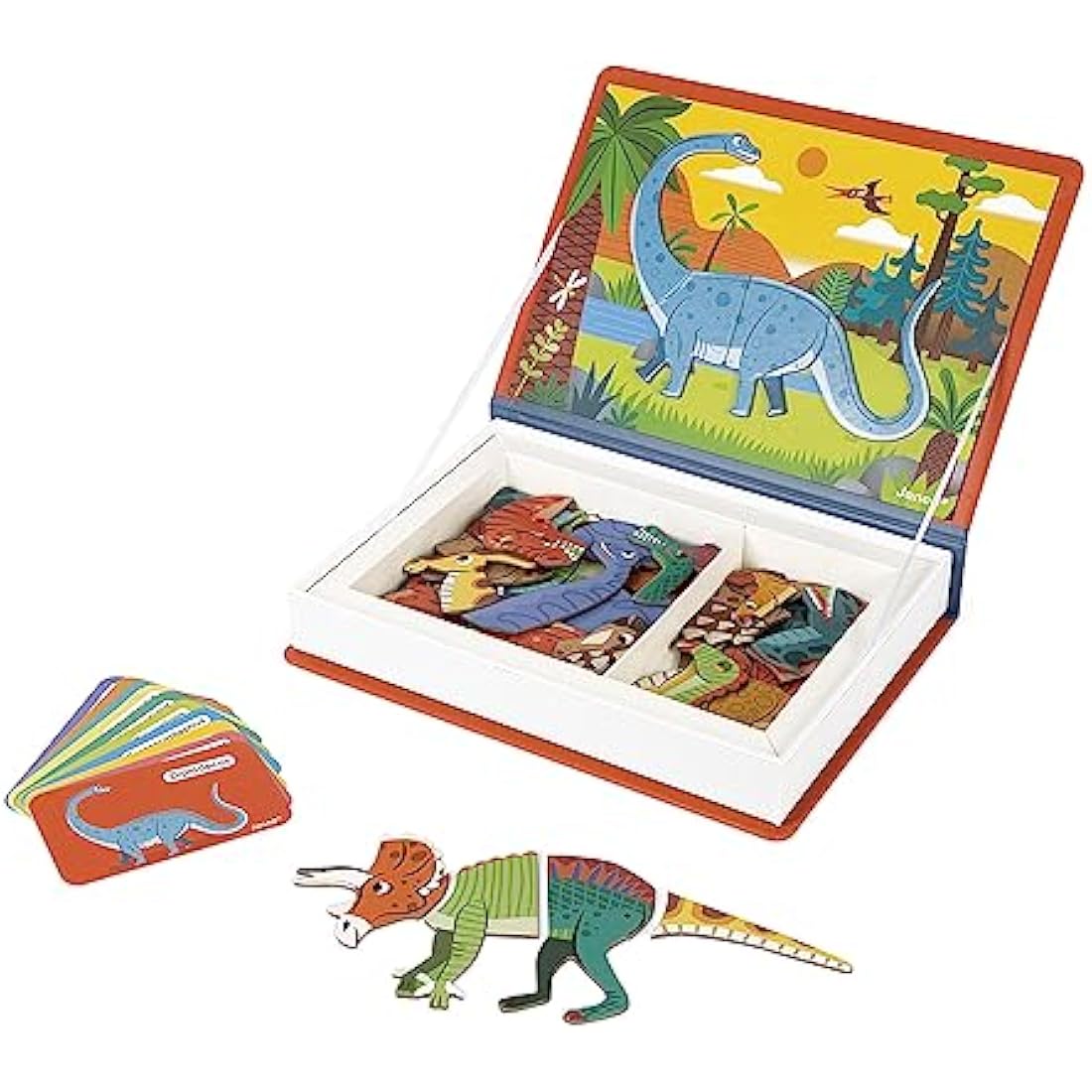 Janod Magneti'Book Dinosaurs - 50-Piece Magnetic Educational Game