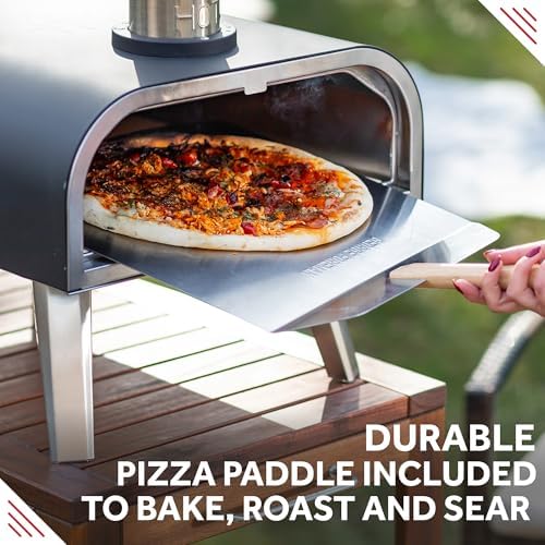 George Foreman 16 Inch Wood Fired Pizza Oven | Portable BBQ Smoker & Bag