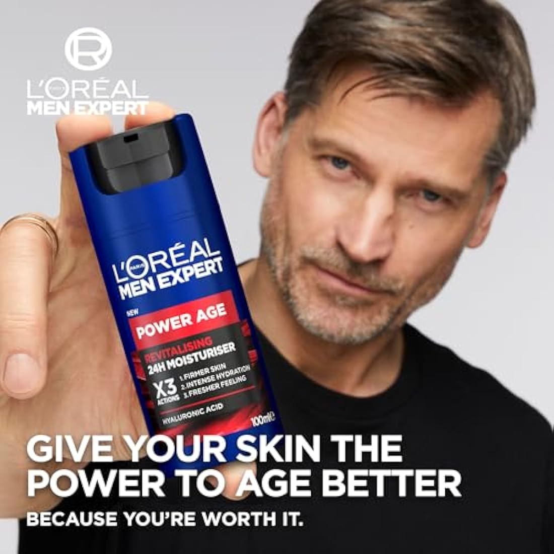 L'Oreal Men Expert Power Age Hyaluronic Acid Face Moisturiser - 100ml