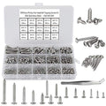 595Pcs 304 Stainless Steel Self Tapping Screws Assortment Kit