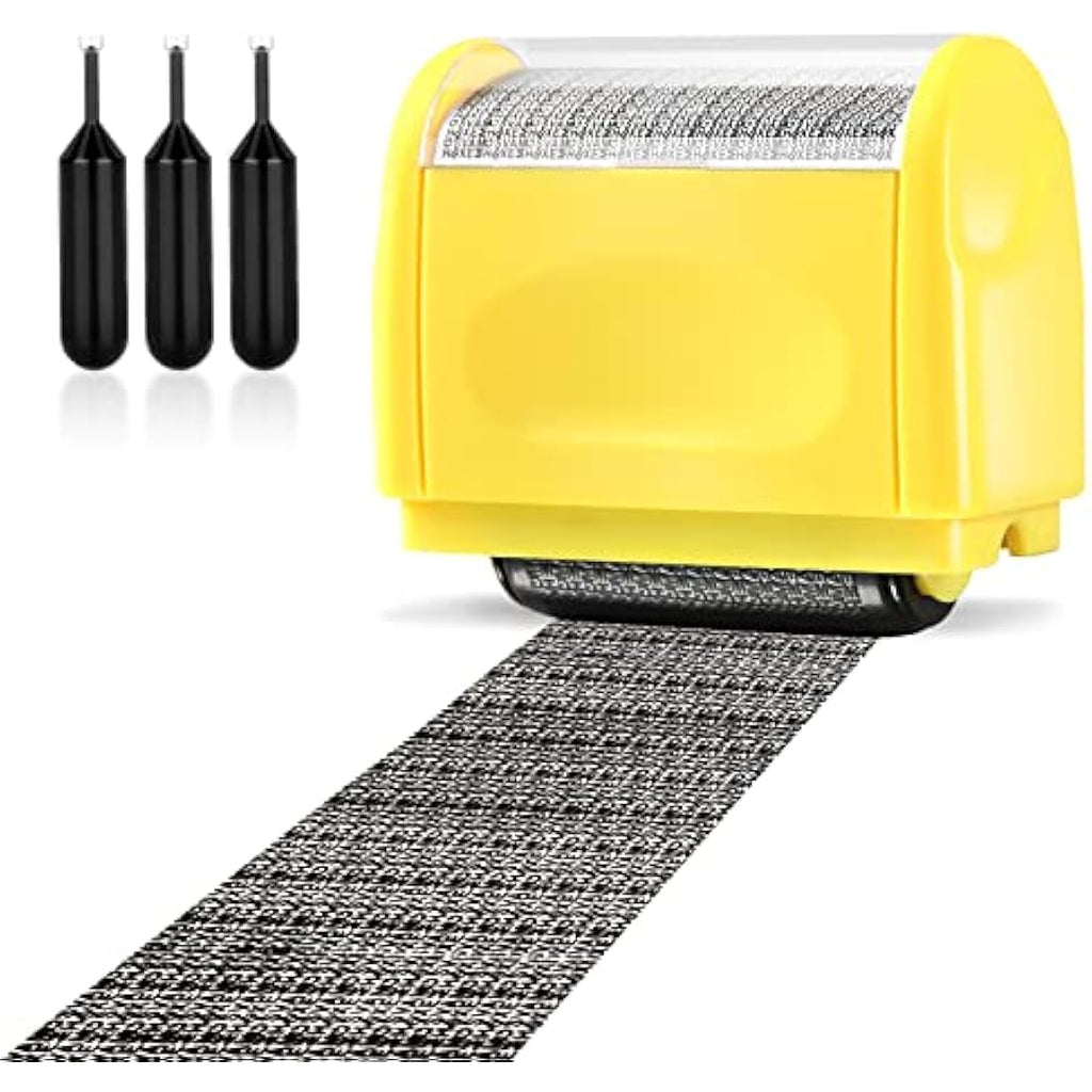 Identity Theft Protection Roller Stamp – 1.5 Inch Wide with 3 Refills