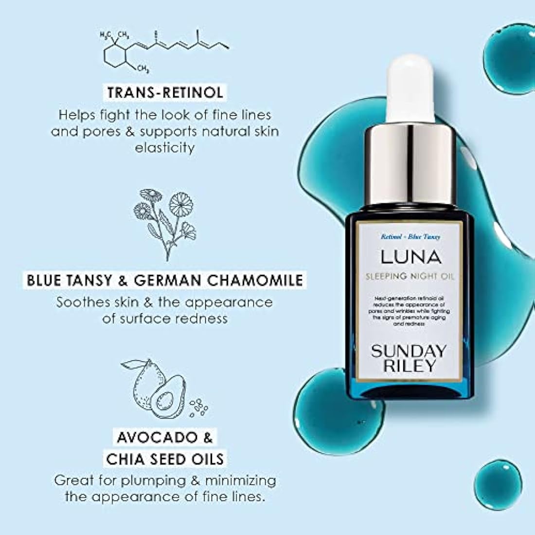 Sunday Riley Luna Sleeping Night Oil – Retinoid Anti-Aging Treatment