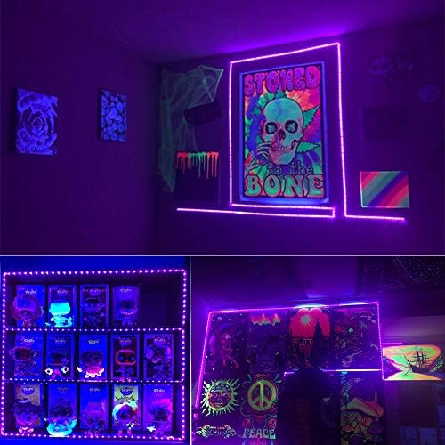 GOMING UV LED Black Light Strip – 4M USB Powered 395-400nm Purple Tape