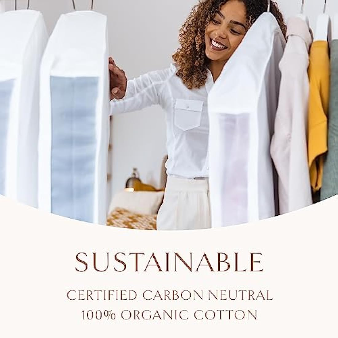 Hayden Hill Organic Cotton Garment Bag – 58 Inch Long Dress Cover