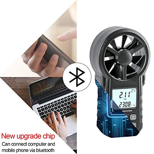 Digital Anemometer – Bluetooth Wind Speed & Temp Meter