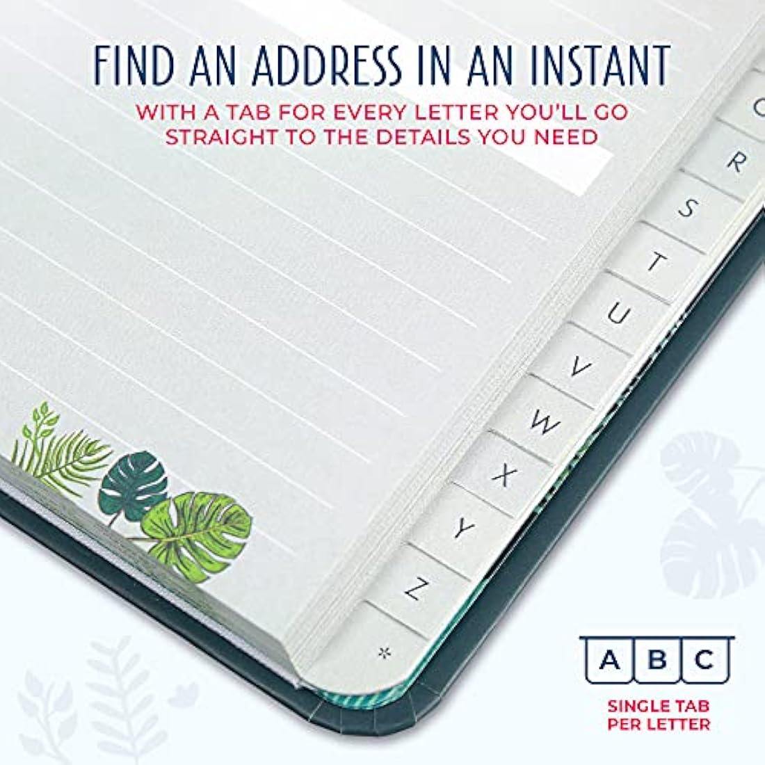 Boxclever Press Tabbed Address Book - Hardcover Contact Organizer, 432 Spaces